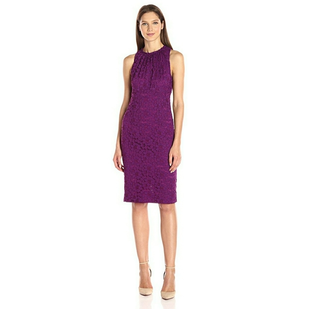 Trina Turk Sally Lace Dress in Plum Blossom